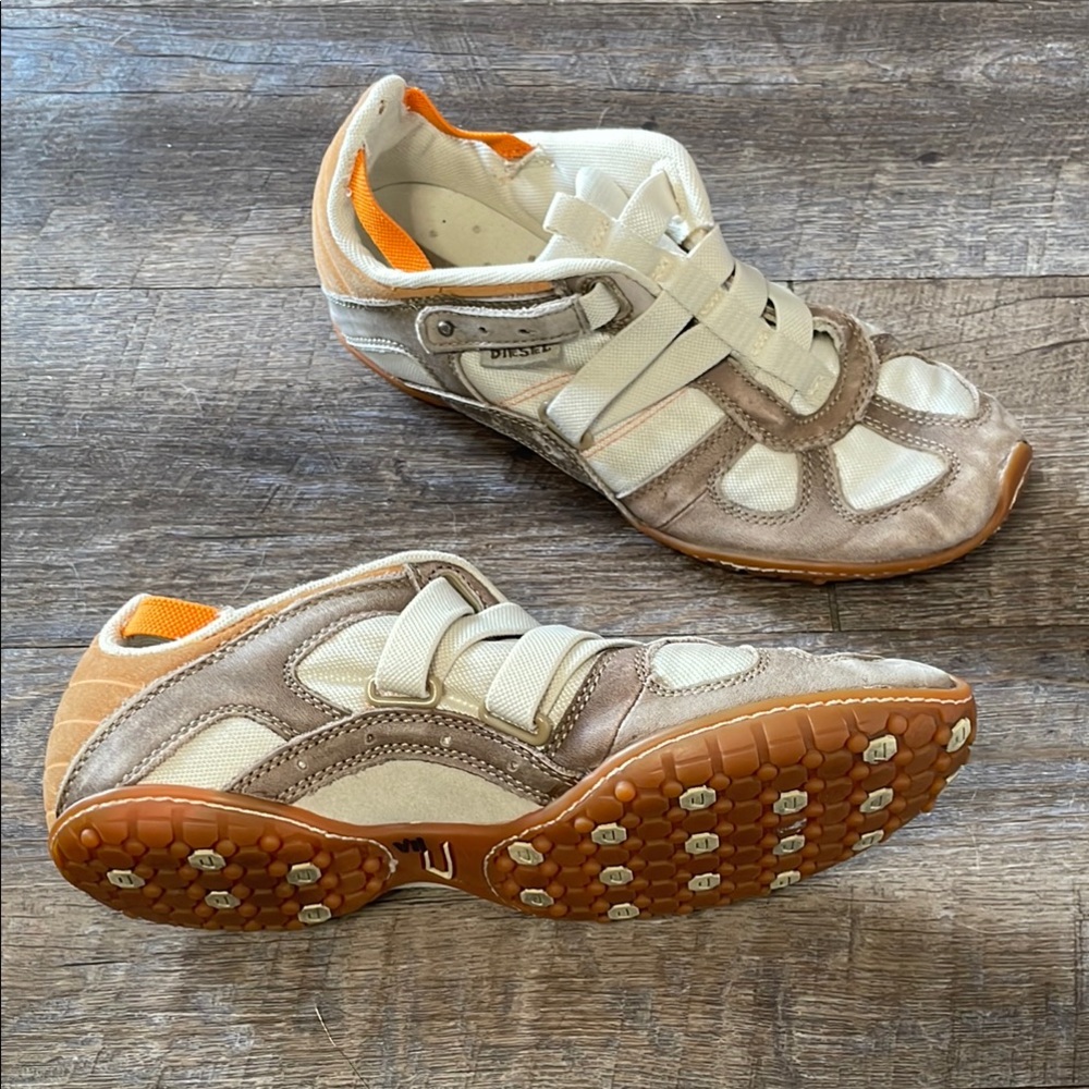 Diesel moslette leather low top Sneakers vintage Y2K